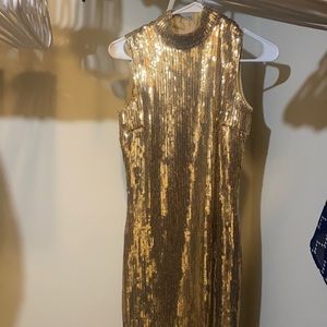 Gold Sequins dress from Fashion nova elegant classy